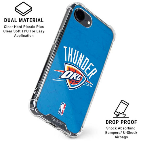 NBA OKC Thunder Distressed iPhone 16e Clear Case
