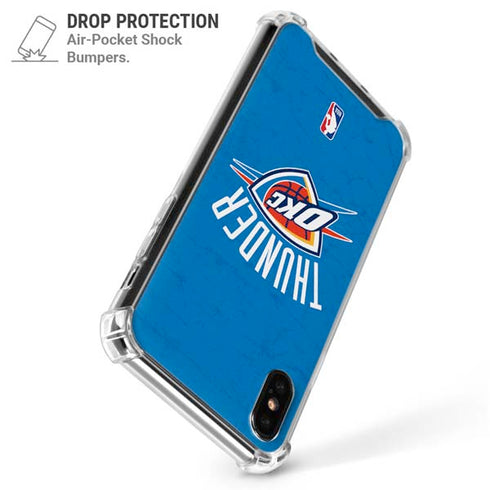 NBA OKC Thunder Distressed iPhone X/XS Clear Case