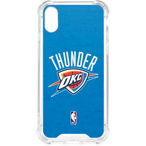NBA OKC Thunder Distressed iPhone XS Clear Case