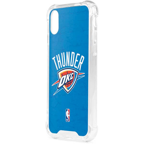 NBA OKC Thunder Distressed iPhone XS Clear Case