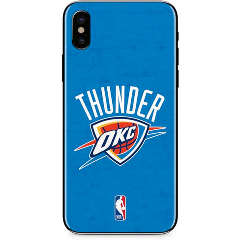 NBA OKC Thunder Distressed iPhone XS Skin
