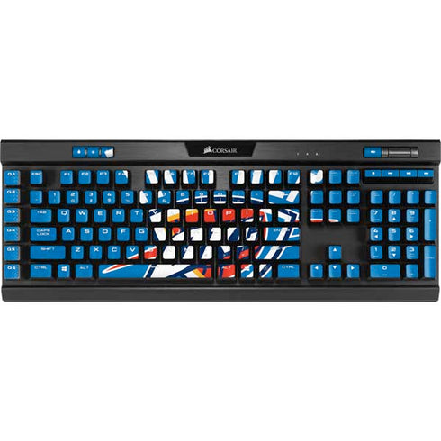 NBA OKC Thunder Distressed K95 RGB PLATINUM Mechanical Gaming Keyboard Skin