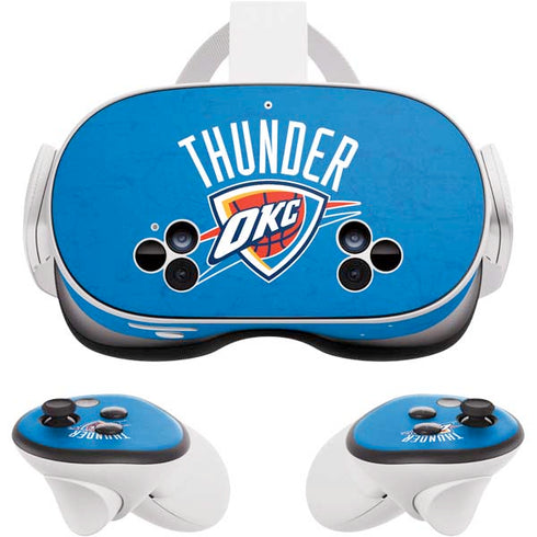 NBA OKC Thunder Distressed Meta Quest 3S Skin
