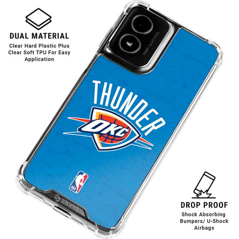 NBA OKC Thunder Distressed Moto G Power 5G (2024) Clear Case
