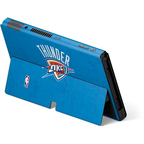NBA OKC Thunder Distressed Nintendo Switch OLED (2021) Skin