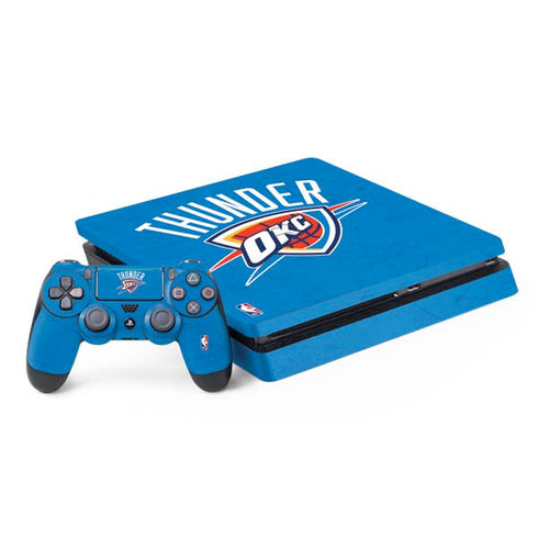 NBA OKC Thunder Distressed PS4 Slim Bundle Skin