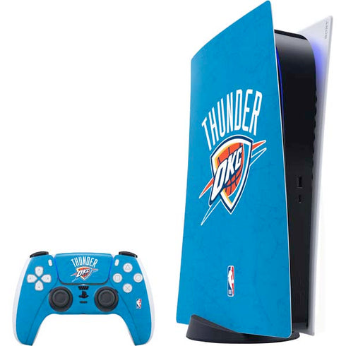 NBA OKC Thunder Distressed PlayStation PS5 Skins