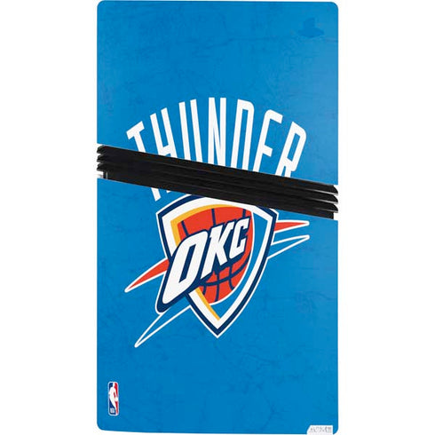 NBA OKC Thunder Distressed PS5 Pro Bundle Skin