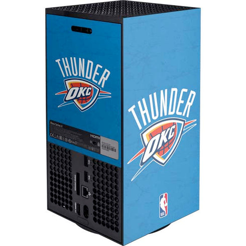 NBA OKC Thunder Distressed XBox Series X Digital Edition Console Skin