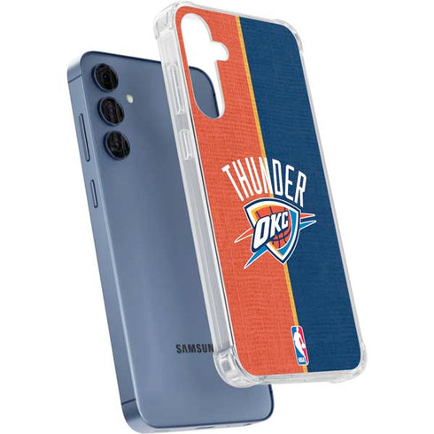 NBA OKC Thunder Split Galaxy A35 5G Clear Case
