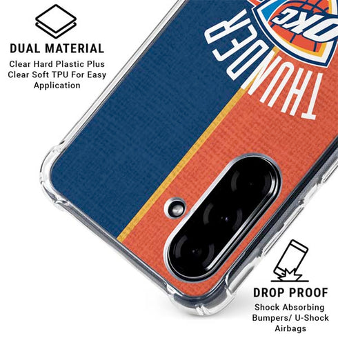 NBA OKC Thunder Split Galaxy A36 5G Clear Case