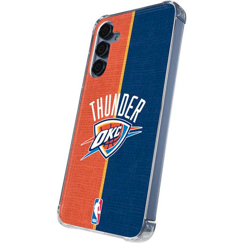 NBA OKC Thunder Split Galaxy A55 5G Clear Case