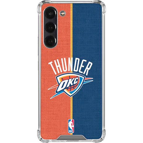 NBA OKC Thunder Split Galaxy S24 FE Clear Case