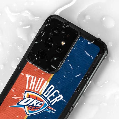 NBA OKC Thunder Split Galaxy S24 Ultra Waterproof Case