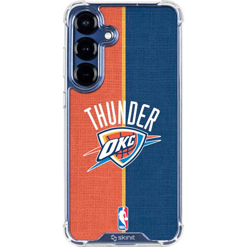 NBA OKC Thunder Split Galaxy S25 FE Clear Case