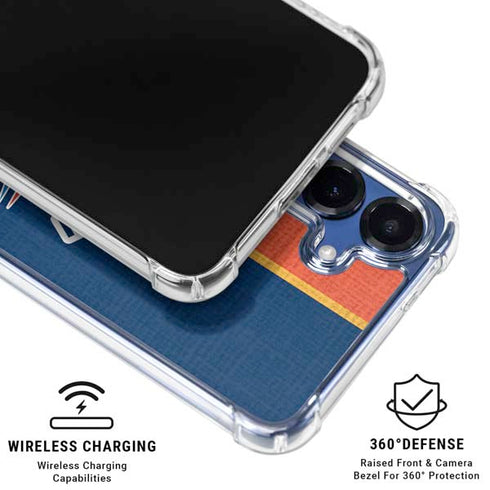NBA OKC Thunder Split Galaxy S25 Plus Clear Case