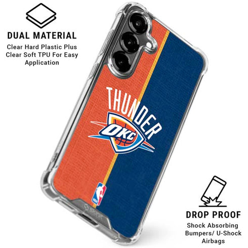 NBA OKC Thunder Split Galaxy S26 Plus Clear Case