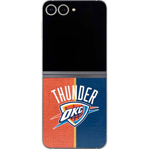 NBA OKC Thunder Split Galaxy Z Flip6 Skin