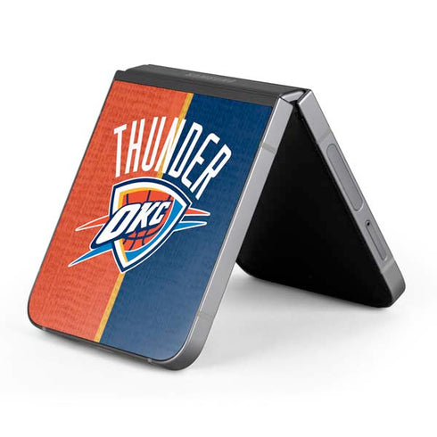 NBA OKC Thunder Split Galaxy Z Flip6 Skin