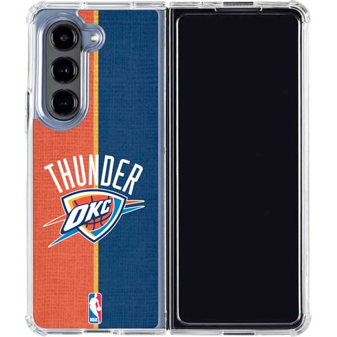 NBA OKC Thunder Split Galaxy Z Fold5 5G Clear Case