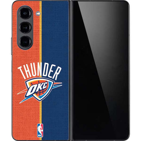 NBA OKC Thunder Split Galaxy Z Fold5 5G Skin