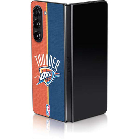 NBA OKC Thunder Split Galaxy Z Fold5 5G Skin
