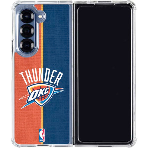 NBA OKC Thunder Split Galaxy Z Fold6 Clear Case