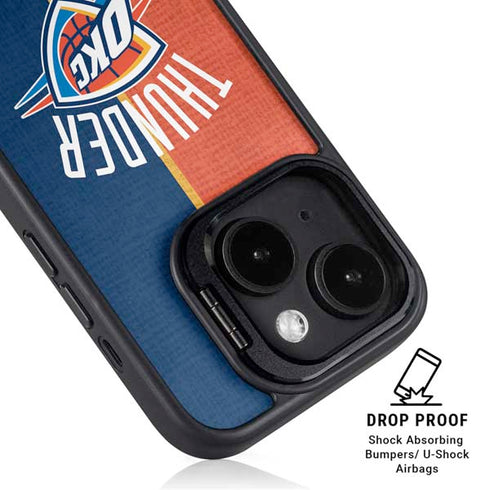 NBA OKC Thunder Split iPhone 14 Plus Kickstand Case