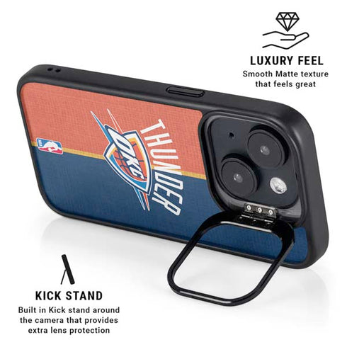NBA OKC Thunder Split iPhone 15 Plus Kickstand Case