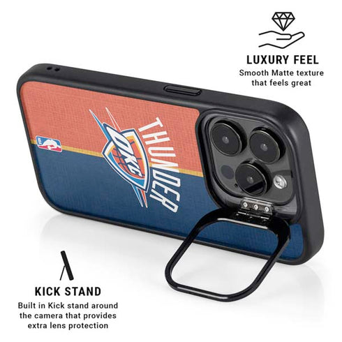 NBA OKC Thunder Split iPhone 15 Pro Kickstand Case