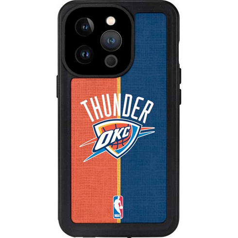 NBA OKC Thunder Split iPhone 15 Pro Waterproof Case