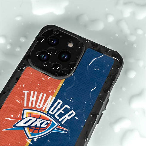NBA OKC Thunder Split iPhone 15 Pro Waterproof Case