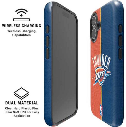 NBA OKC Thunder Split iPhone 16 Magsafe Impact Case