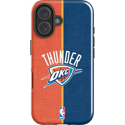 NBA OKC Thunder Split iPhone 16 Plus Impact Case