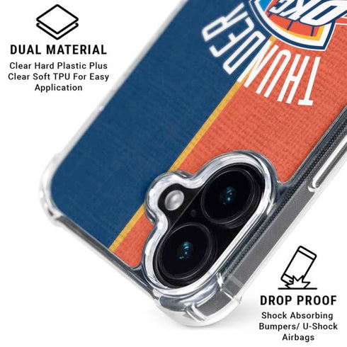 NBA OKC Thunder Split iPhone 16 Plus MagSafe Case