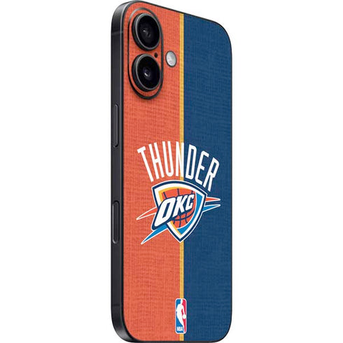 NBA OKC Thunder Split iPhone 16 Plus Skin