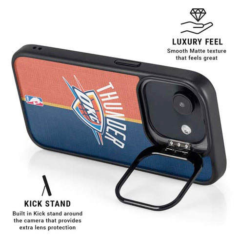 NBA OKC Thunder Split iPhone 16e Kickstand Case