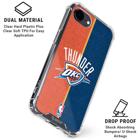 NBA OKC Thunder Split iPhone 16e Clear Case