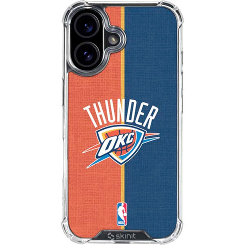 NBA OKC Thunder Split iPhone 17 Clear Case