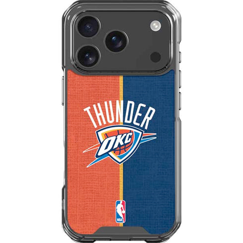 NBA OKC Thunder Split iPhone 17 Pro Clear Case