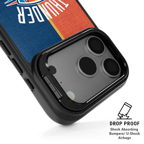 NBA OKC Thunder Split iPhone 17 Pro Max Kickstand Case