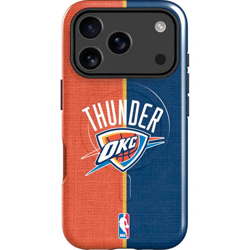NBA OKC Thunder Split iPhone 17 Pro Max Magsafe Impact Case