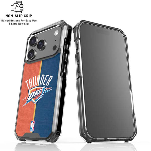 NBA OKC Thunder Split iPhone 18 Pro Clear Case