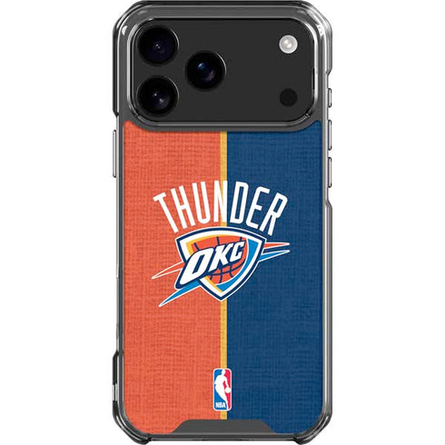 NBA OKC Thunder Split iPhone 18 Pro Max Clear Case