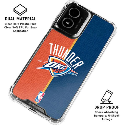NBA OKC Thunder Split Moto G Power 5G (2024) Clear Case
