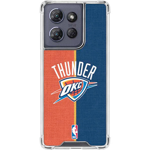 NBA OKC Thunder Split Moto G Stylus 5G (2025) Clear Case