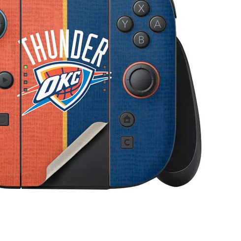NBA OKC Thunder Split Nintendo Switch 2 (2025) Joy-Con Controller Skin