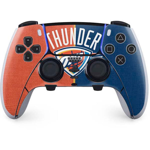 NBA OKC Thunder Split PS5 DualSense Edge Pro Controller Skin