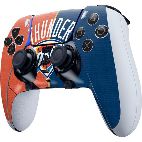 NBA OKC Thunder Split PS5 DualSense Edge Pro Controller Skin