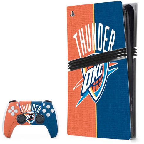 NBA OKC Thunder Split PS5 Pro Bundle Skin